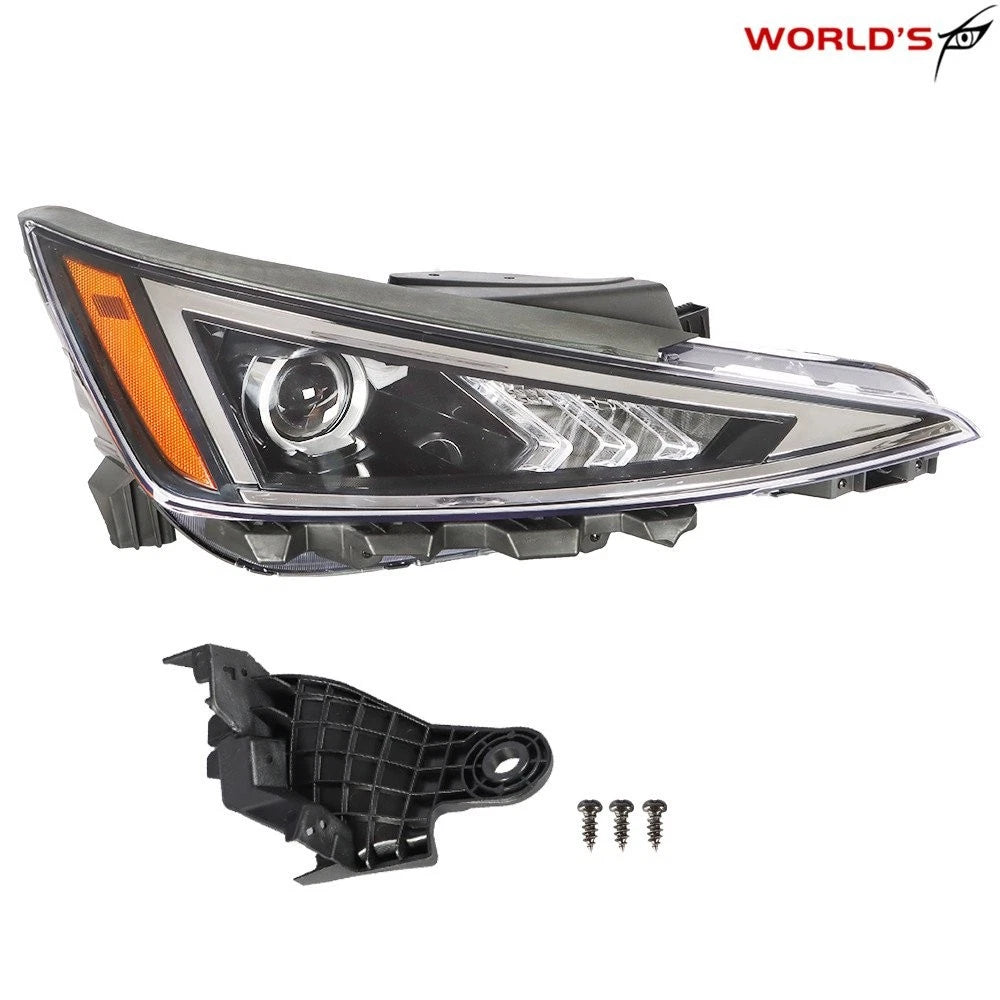 Projector Headlight for Hyundai Elantra (2019–2020) Right Black Housing