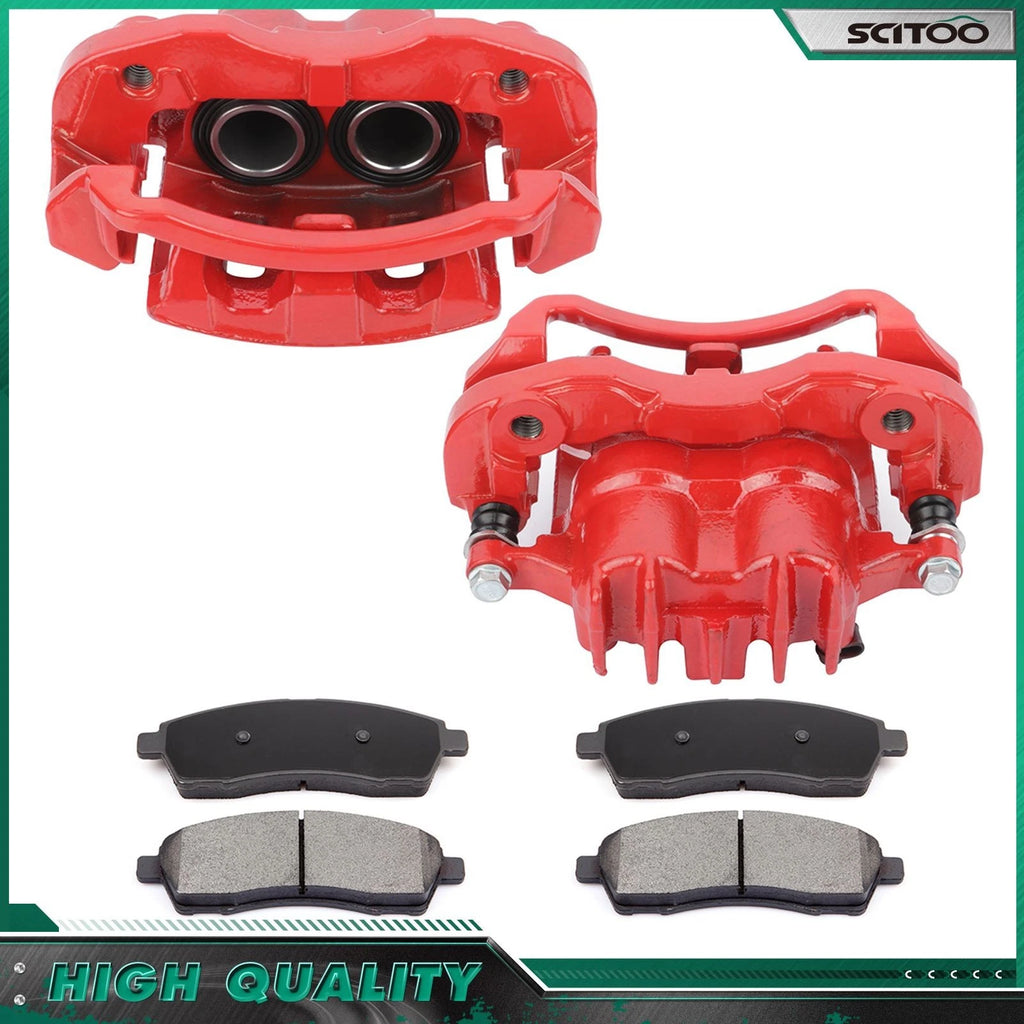 Set of 2 Rear Brake Calipers & Ceramic Pads for Ford F-250 Super Duty (2000–2004)