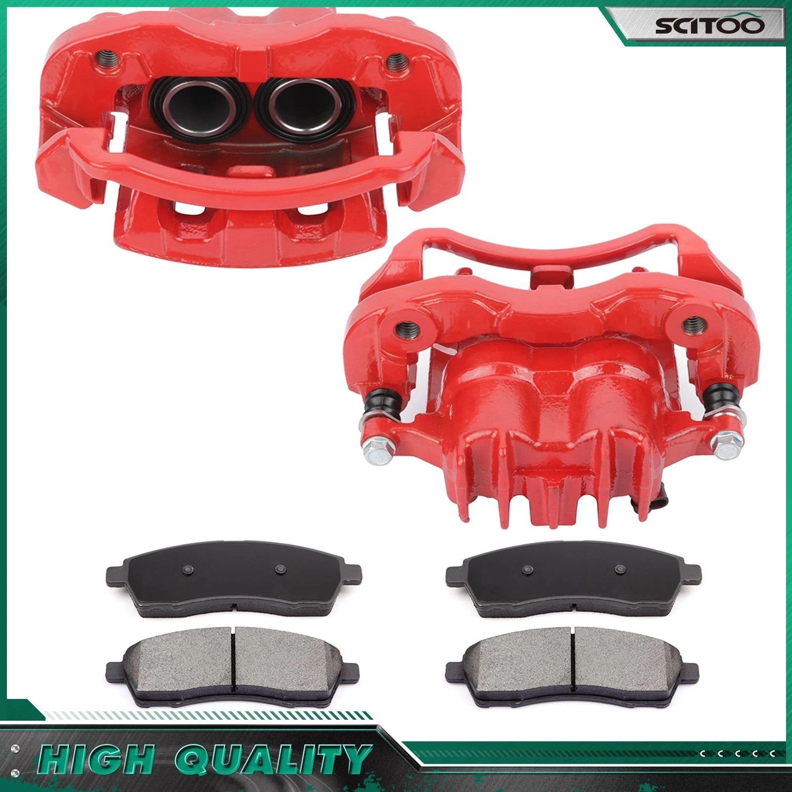 Set of 2 Rear Brake Calipers & Ceramic Pads for Ford F-250 Super Duty (2000–2004)