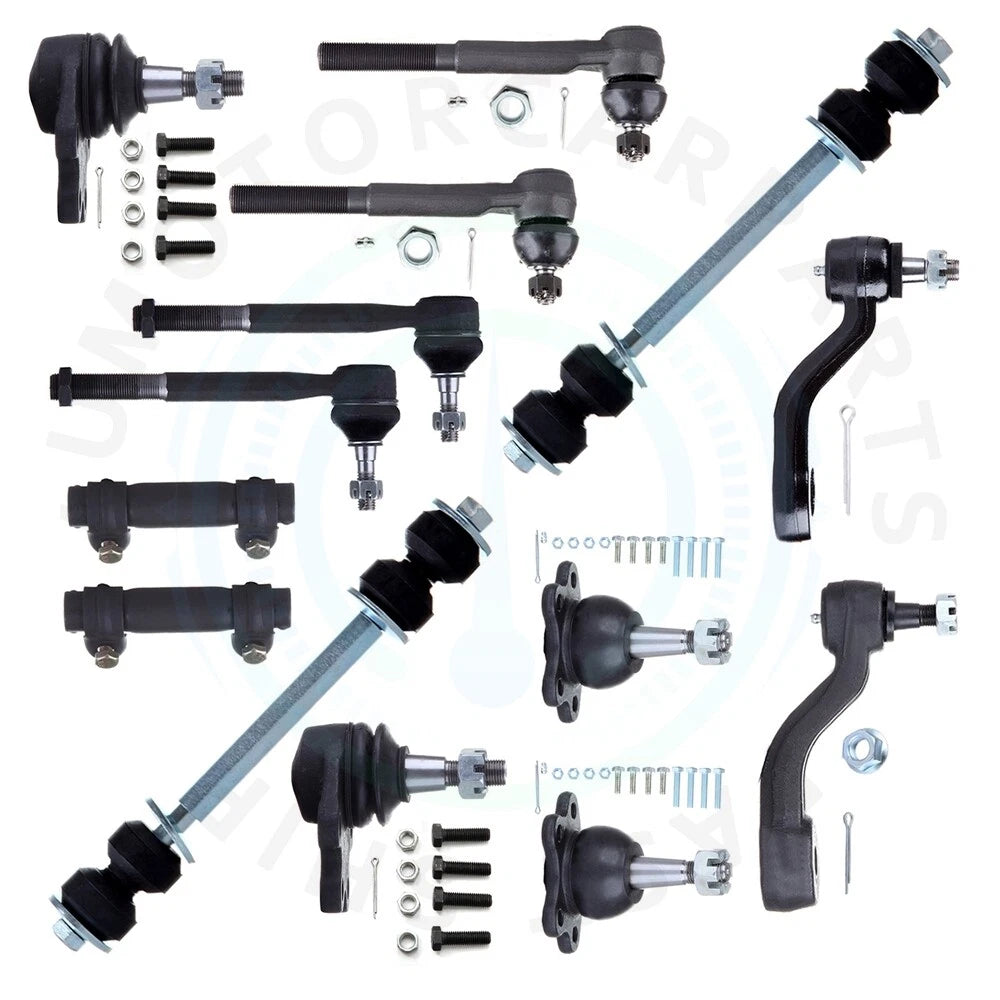 Set of 14 Front Outer Tie Rod Ends & Ball Joints for GMC Yukon (1992–1995)