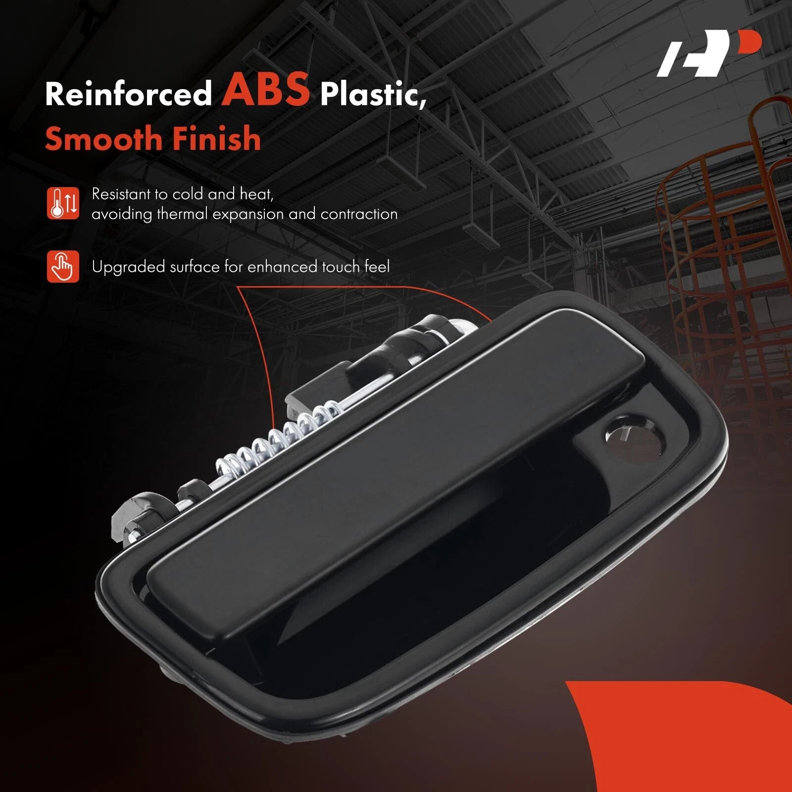 Front Left Smooth Black Exterior Door Handle for Toyota Tacoma (1995–2004)