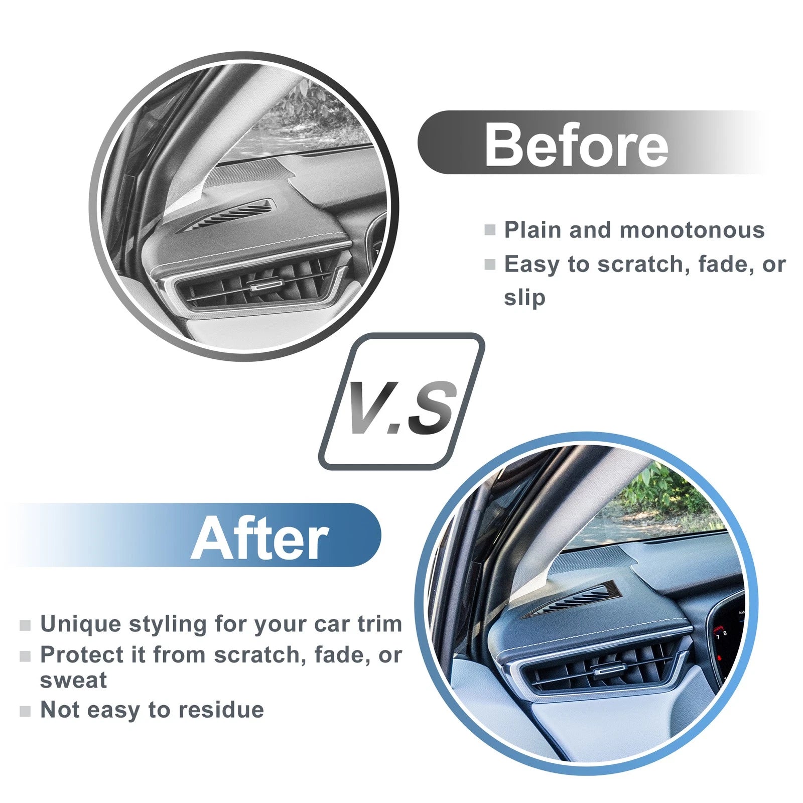 Set of 2 Air Condition Outlet Vent Trim Cover Frames for Toyota Corolla (2007–2013)