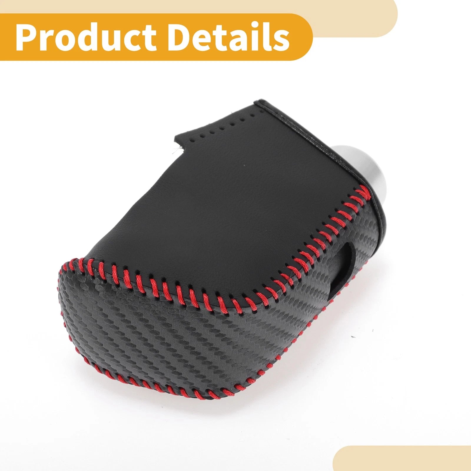 Gear Shift Knob Cover for Nissan Altima (2019–2024) Black Carbon Fiber Red