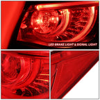 Outer Rear Right LED Chrome Housing Tail Light for Infiniti Q50 (2014–2017)
