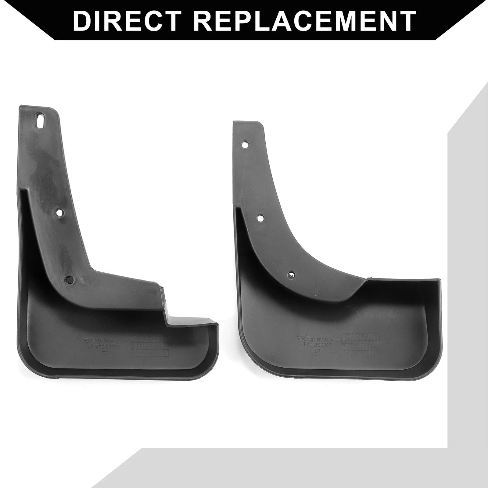 Mud Flap Splash Guard Set for Toyota Highlander (2014–2019)
