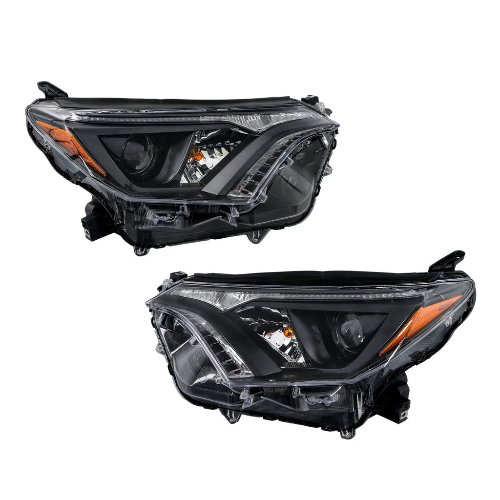 Headlight Assembly Set for Toyota RAV4 (2016-2018) Halogen Left+Right