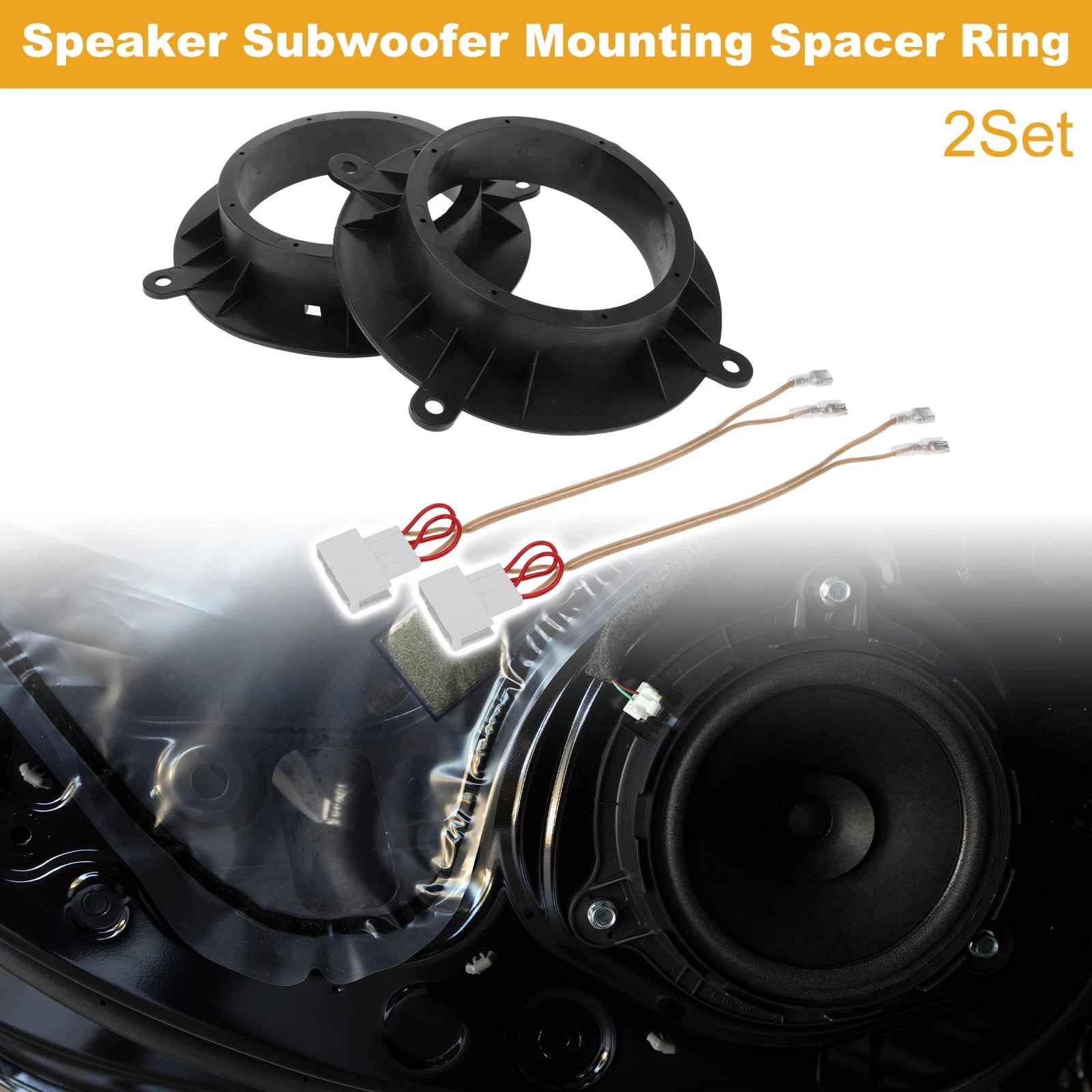 Set of 2 Speaker Spacer Rings for Mazda Atenza 