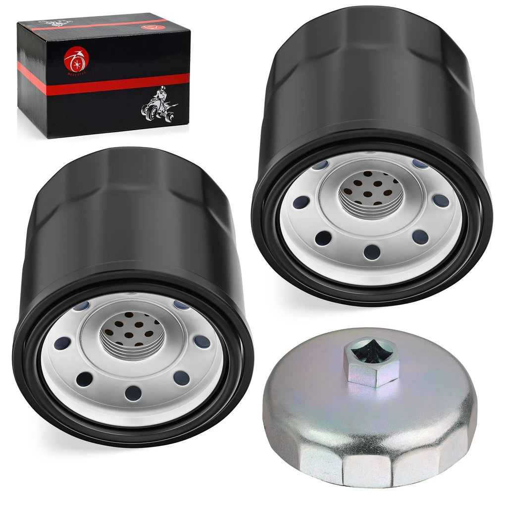 2 Pack Oil Filter with Wrench Tool for Yamaha MT-03 MT-07 MT-09 MT-10 (2018–2024)