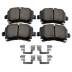 Set of 4 Akebono EURO Rear Ceramic Slotted Brake Pads for Volkswagen CC (2009–2017)
