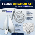 Boat Anchor Kit with 1/4" x 6' Chain & 3/8" x 100' Rope