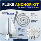 Boat Anchor Kit with 1/4" x 6' Chain & 3/8" x 100' Rope