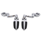 Chrome Highway Bar Footpegs for Harley Softail Sportster (Fits 1 1/4")