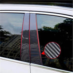 6 x Carbon Fiber Window Pillar Posts Door Trim Cover for Buick Lacrosse (2006–2008)