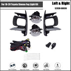 Fog Light Kit for Toyota Sienna (2018–2020) with Gray Bezel
