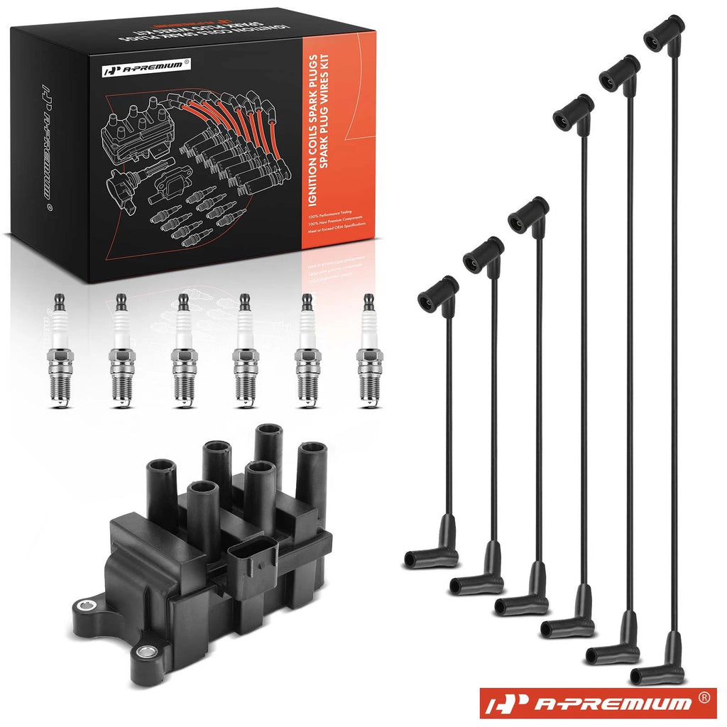 Ignition Coil & Iridium Spark Plugs Set for Ford Ranger 