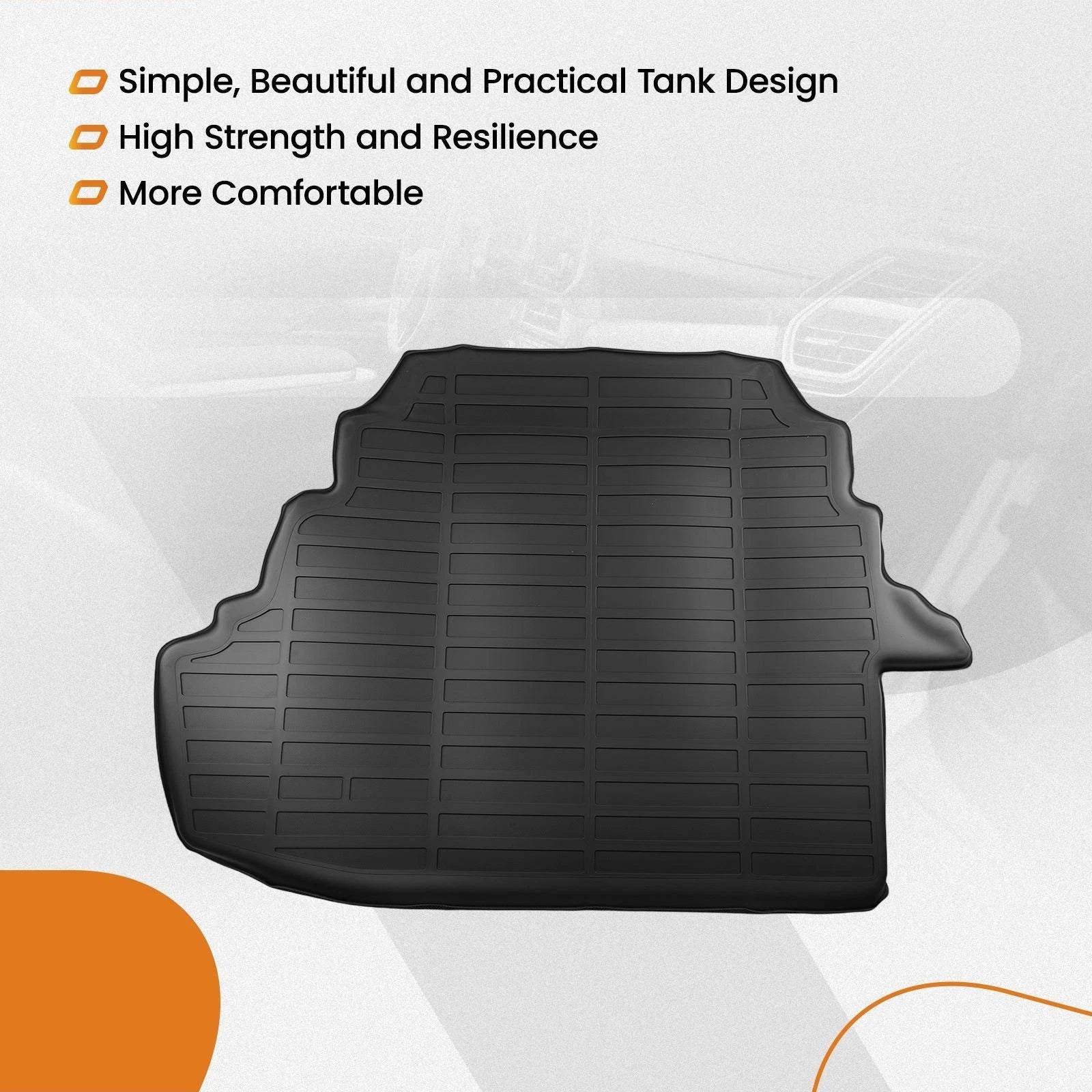 Cargo Liner Trunk Mat for Toyota Camry (2007–2011) TPE Black All Weather