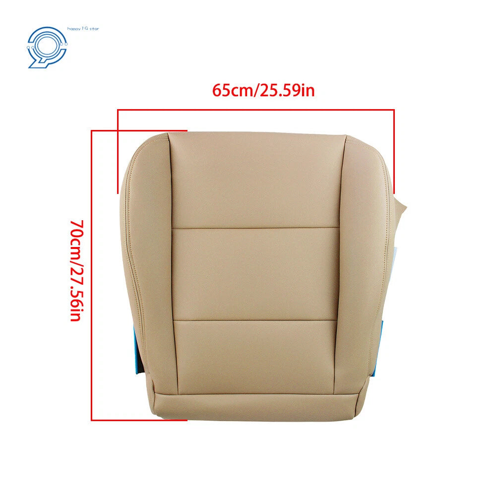 Set of 2 Front Seat Covers for Toyota Land Cruiser (1998–2007) Leather Tan
