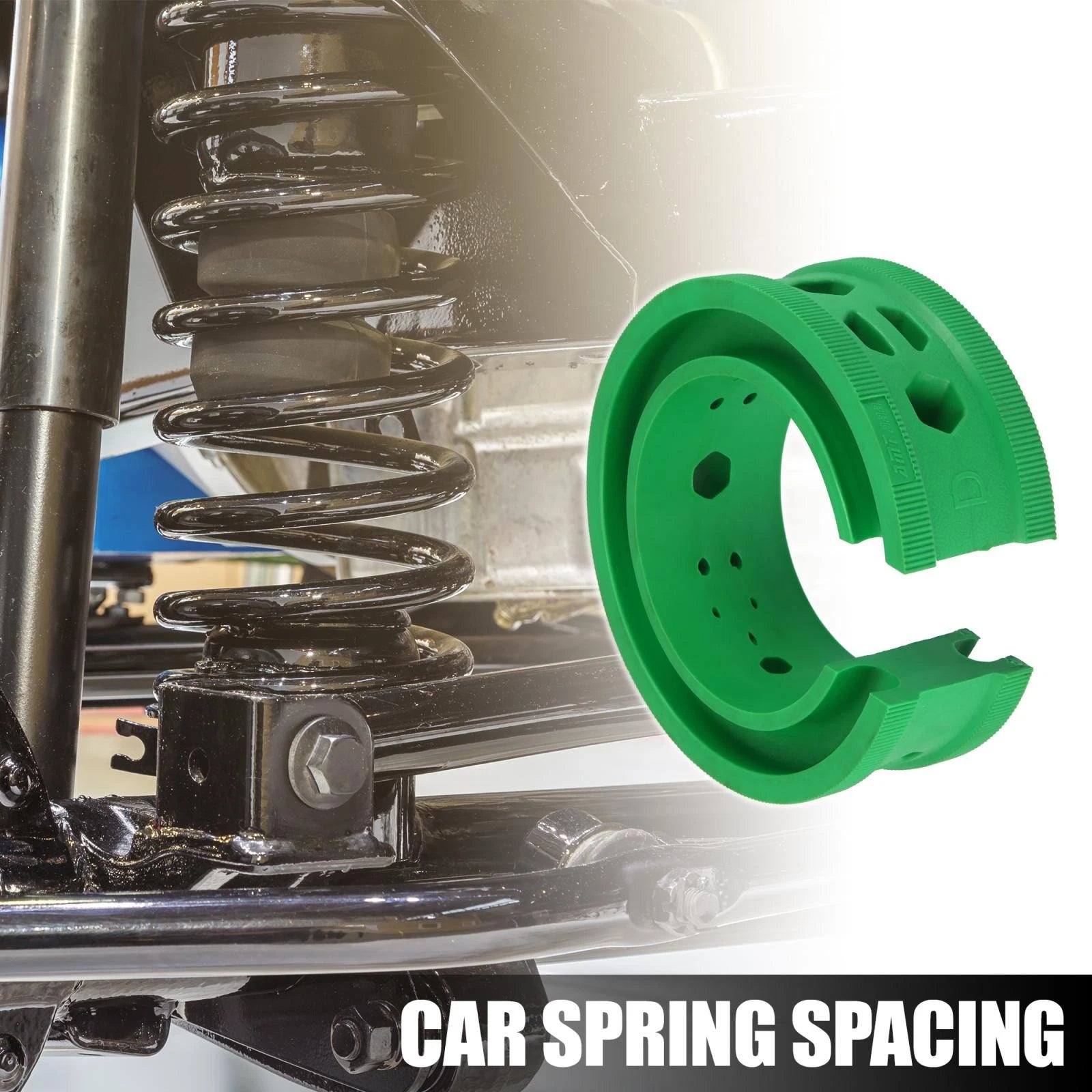 2pcs Green Coil Spring Rubber Buffer for Ford Chevy (Universal D Type)
