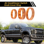 Set of 1 Air Conditioning Button Cover Trim for Ford F-150 XLT (2016–2019) Orange