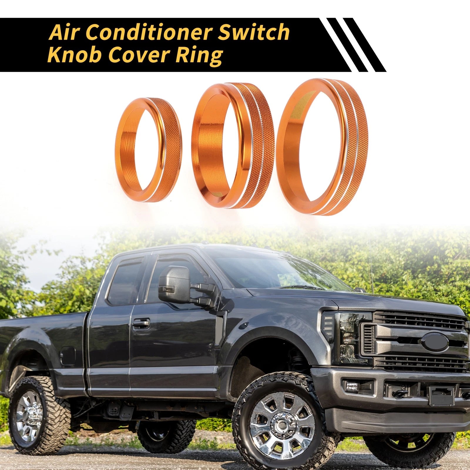 Set of 1 Air Conditioning Button Cover Trim for Ford F-150 XLT (2016–2019) Orange