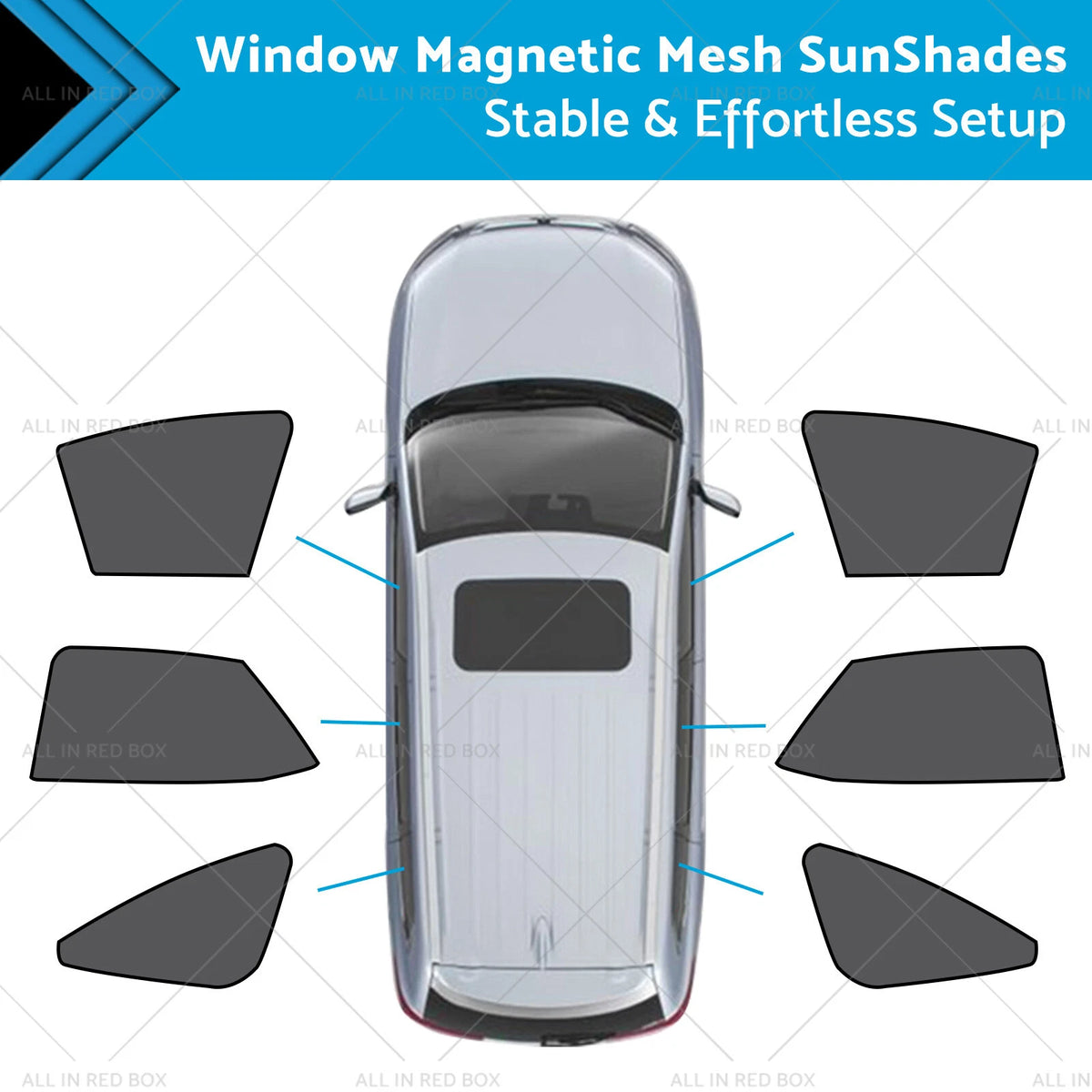 Set of 2 Magnetic Mesh Sun Blind Shades for Lexus NX (2022–2024)
