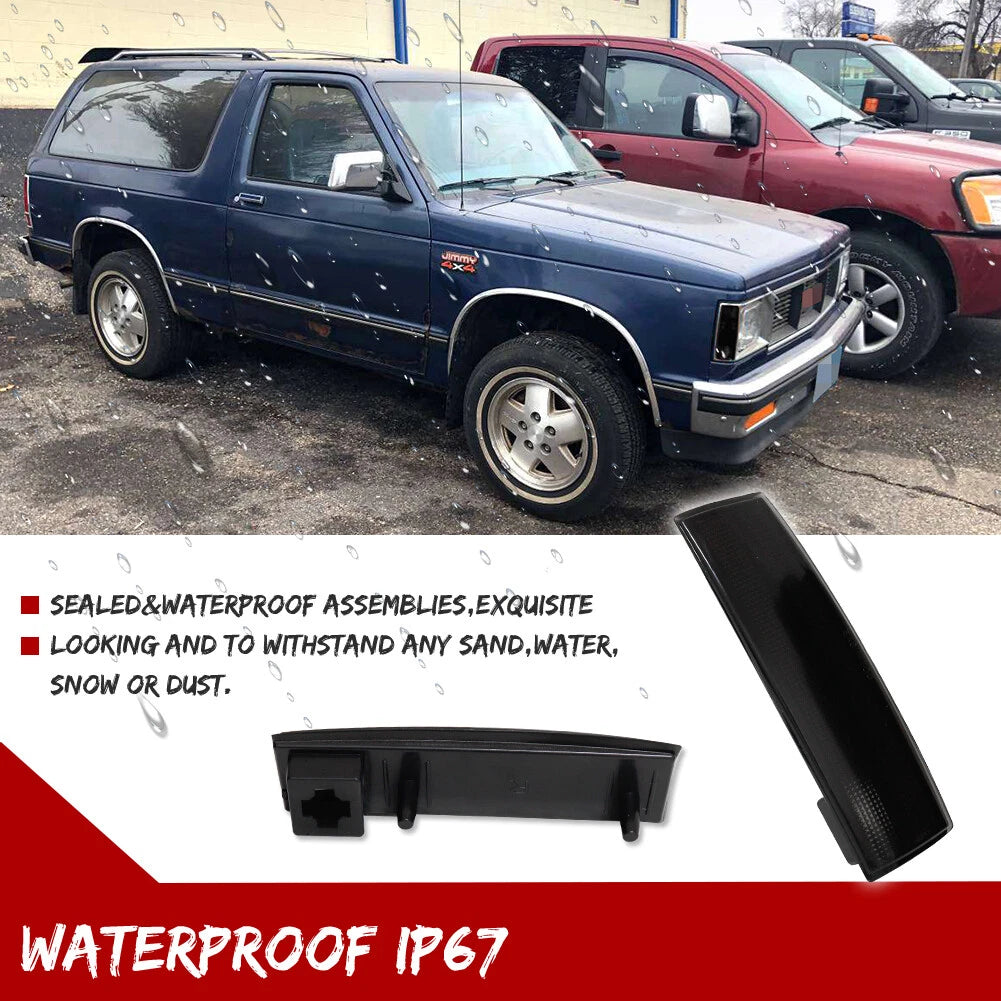 2X Smoked Lens Side Marker Lights for Chevy S10 GMC Jimmy S15