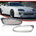 Clear Lens White Front Side Marker Lamp for Toyota Supra, Celica