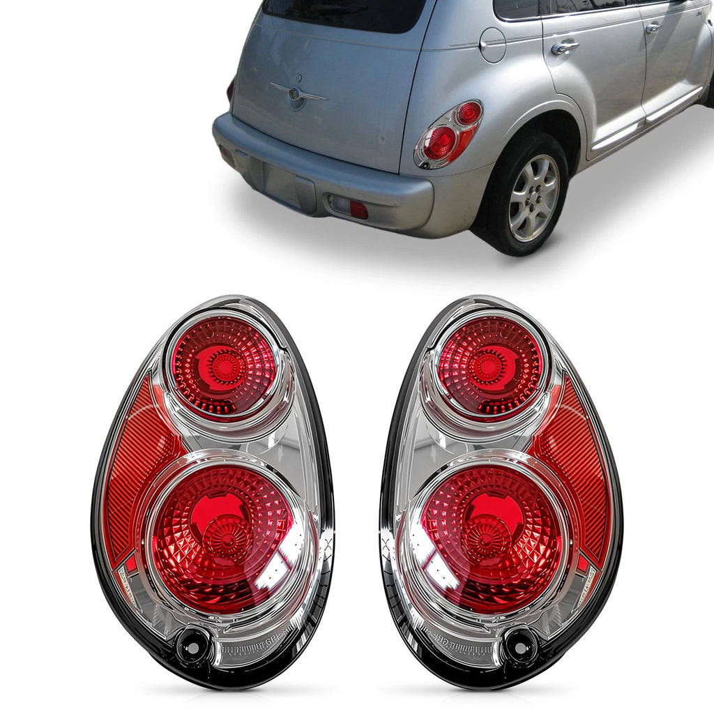 2X Chrome Tail Lights for Chrysler PT Cruiser (2001–2005)