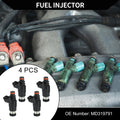 Set of 4 Fuel Injectors for Chevrolet Tracker (1999–2003) MD319791