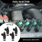 Set of 4 Fuel Injectors for Chevrolet Tracker (1999–2003) MD319791