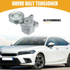 Belt Tensioner Pulley No. 31170RMX003 for Honda Civic (2006–2011) Silver Tone