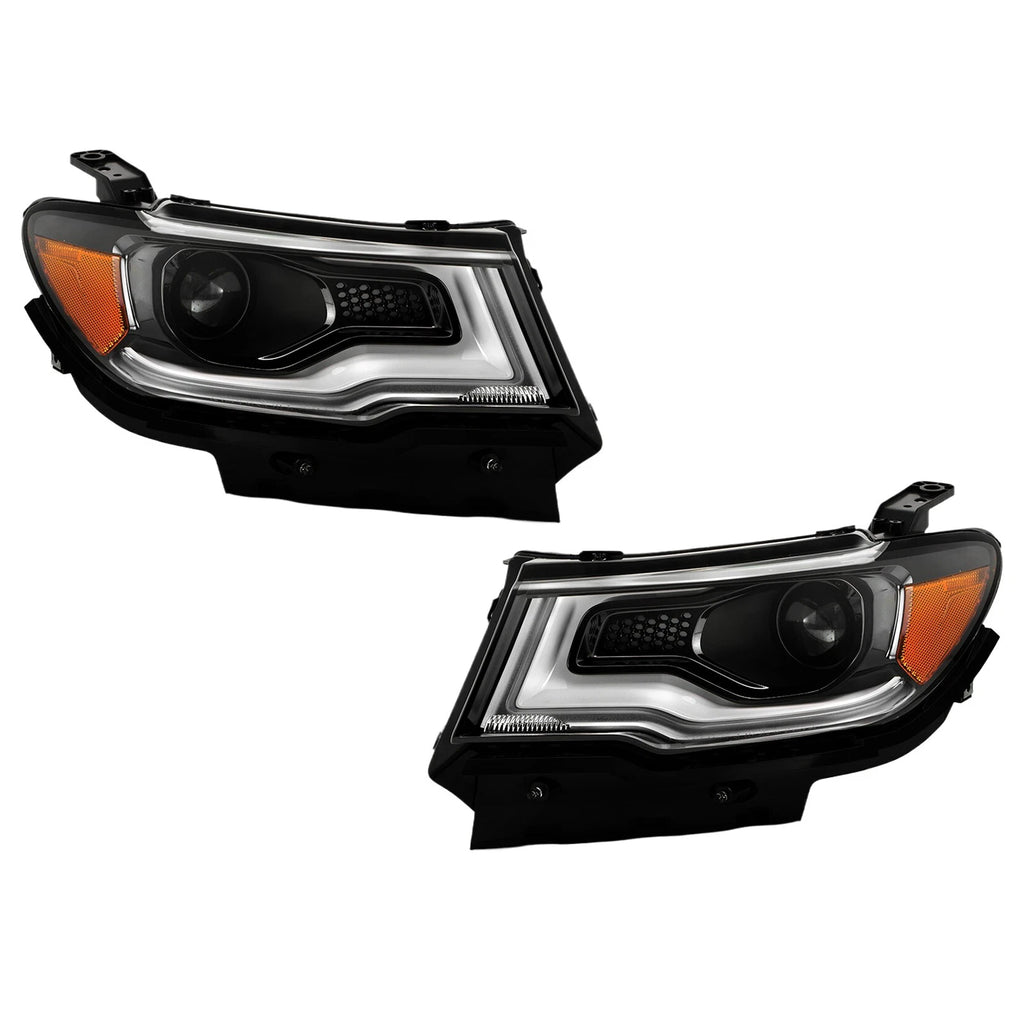 HID/Xenon Headlight Set with LED DRL for Jeep Compass (2017–2021)