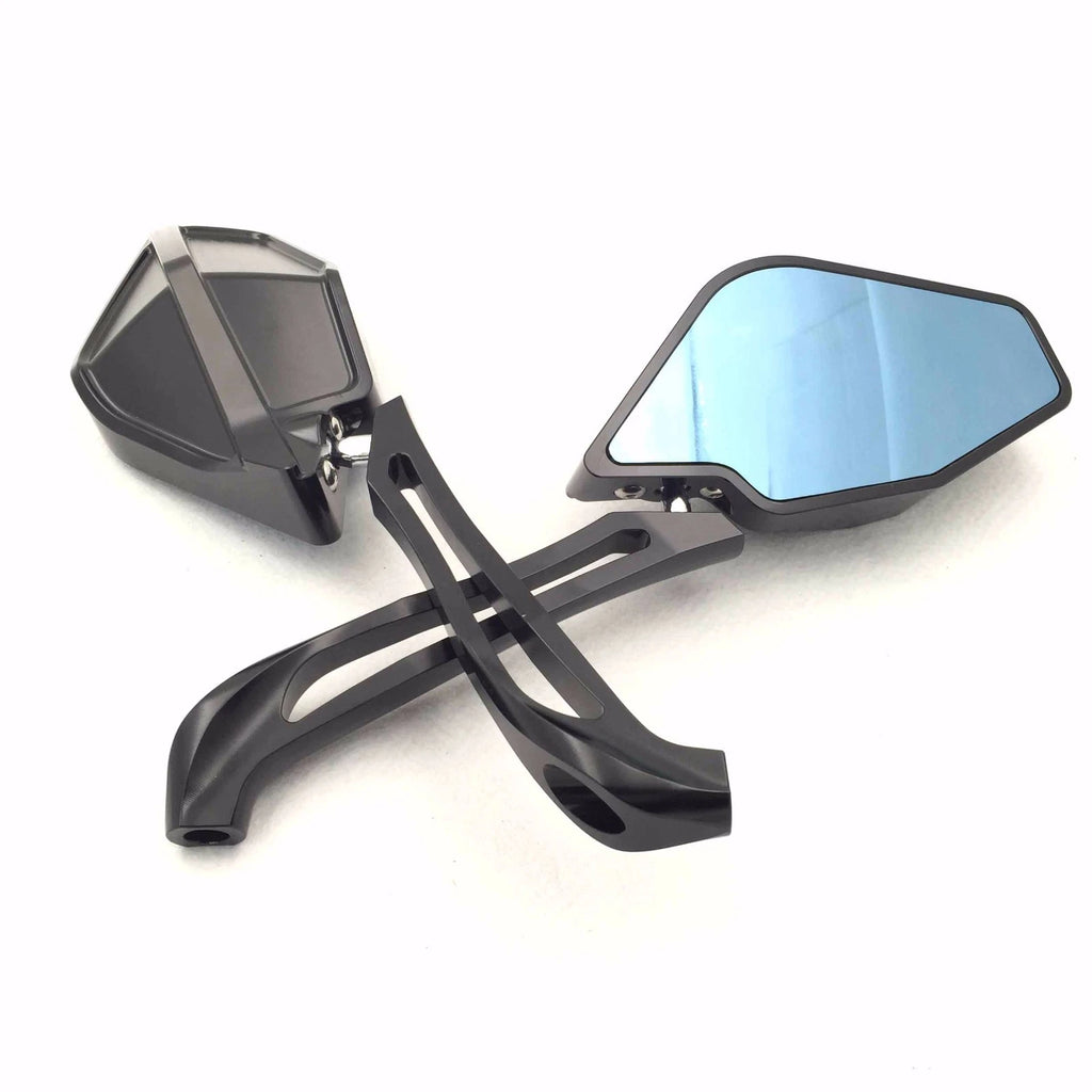 CNC Heavy Black LED Integrated Side Mirrors for