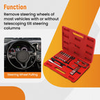 14PC Steering Wheel Puller and Lock Plate Tool Set for Universal Vehicles
