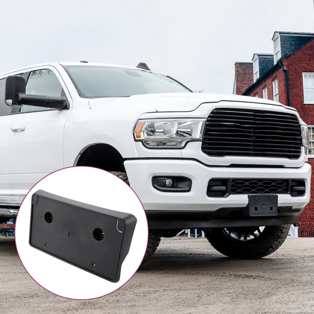 License Plate Frame Bracket for Dodge Ram (2013–2022) Plastic Black