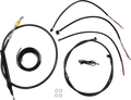 LA Choppers Complete Midnight Braided Cable Kit for Harley (18"-20")