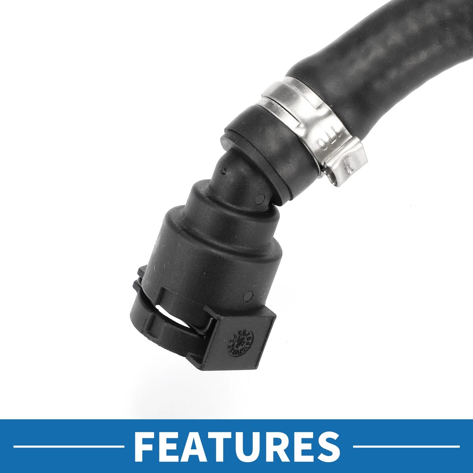 Radiator Hose No.17128602600 for BMW 530e (2018–2020) Rubber Black 1 Pc