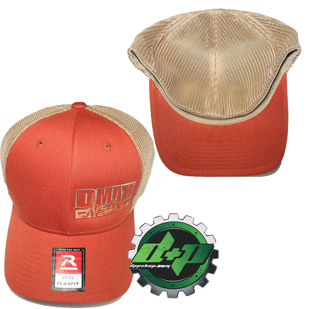 Flexfit Hat for Duramax Diesel DMAX Truck (L/XL, Burnt Orange, Mesh Back)