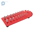 Nut and Bolt Thread Checker Gauge for All Makes and Models (18 Hole)