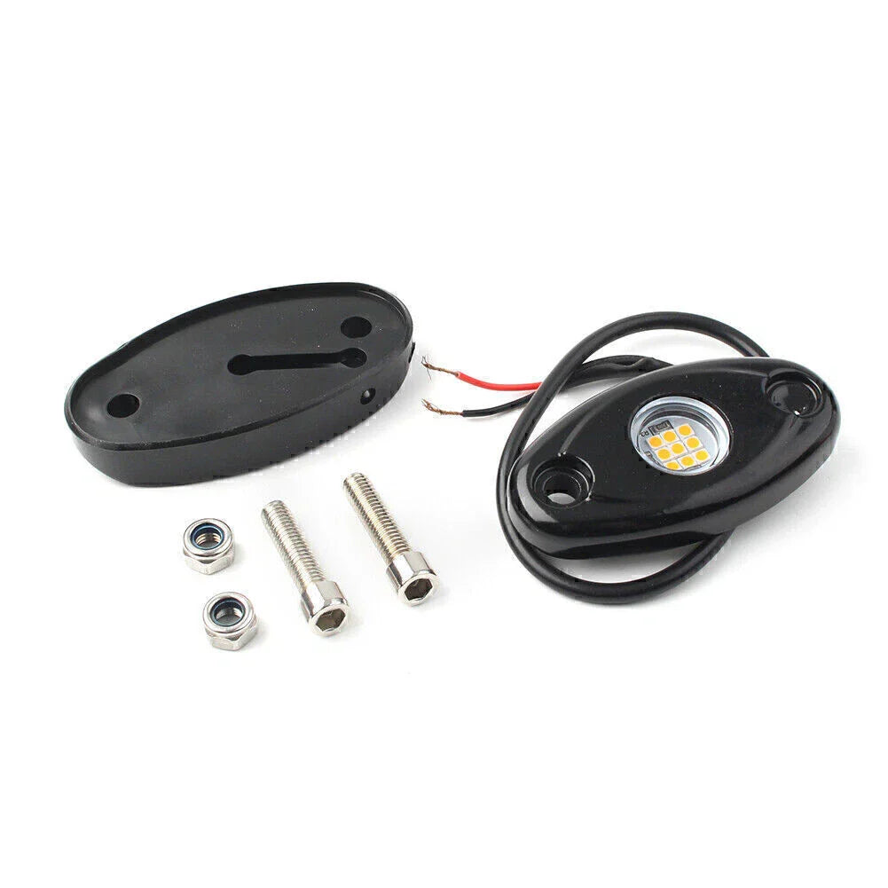 9W LED Yellow Rock Light Pods for JEEP Offroad Truck Underbody