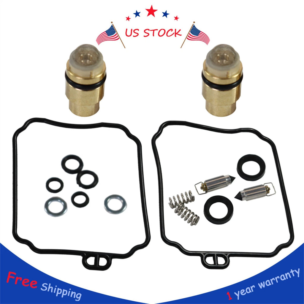 2X Carburetor Repair Kit for Yamaha XV250 Virago XVS650 V-Star (1988–2007)