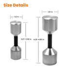 Set of 4 Flange Two Hole Pins Stainless Steel 1-1/8'' & 1-5/8'' Diameter