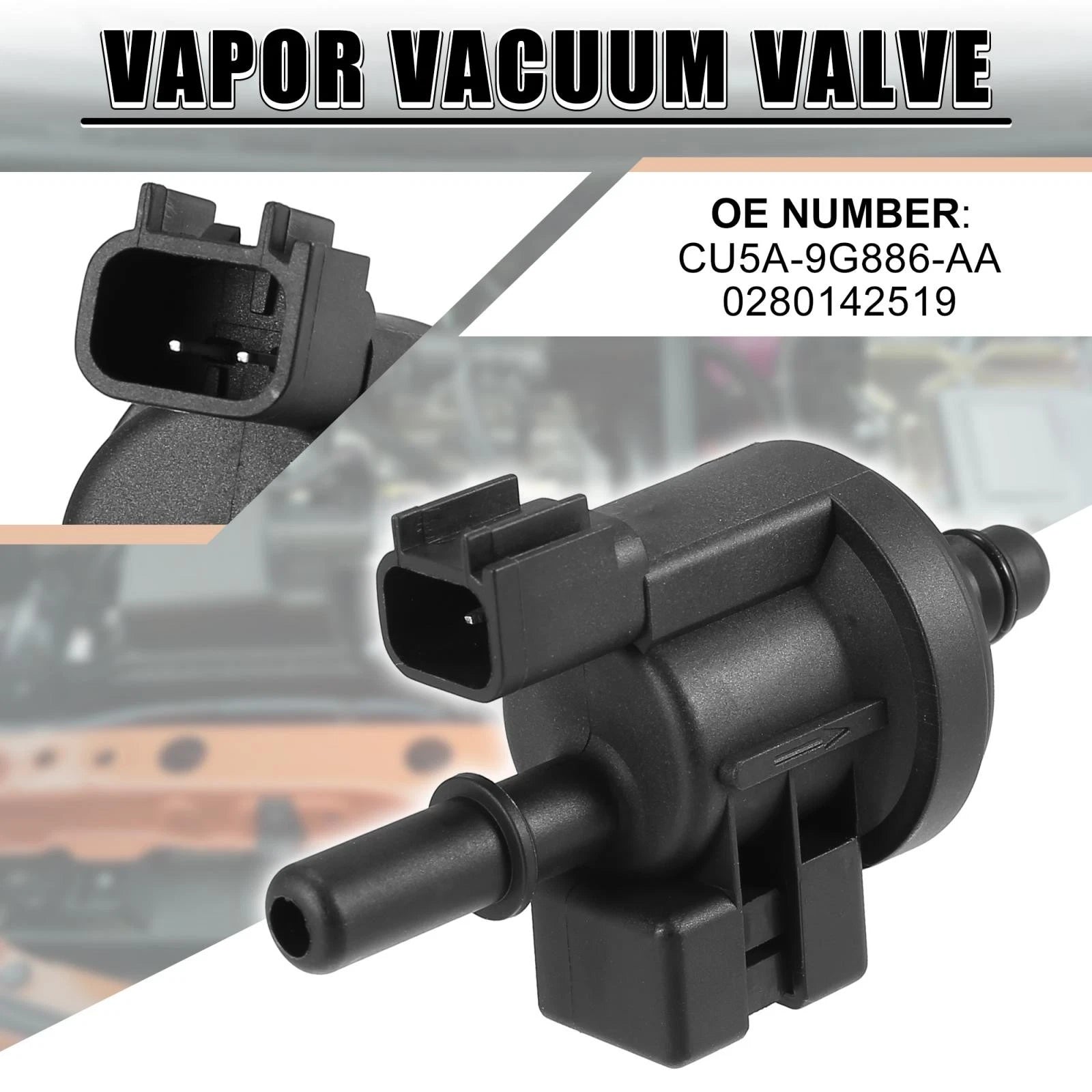 Vapor Canister Vacuum Solenoid Valve for Ford Fusion, Lincoln (2013–2020) CU5A-9G886-AA