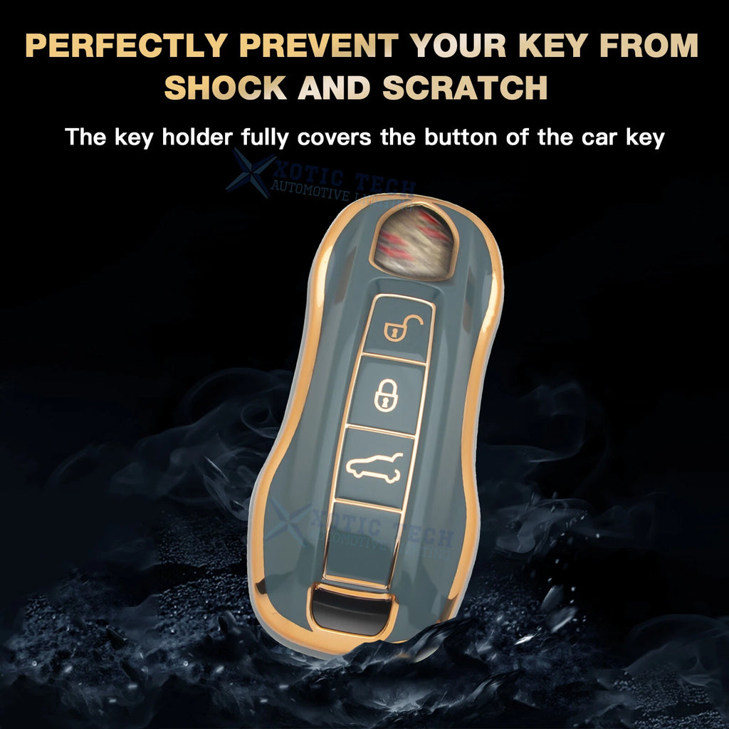 Key Fob Case Shell Cover Accessories for Porsche Panamera Cayenne Taycan