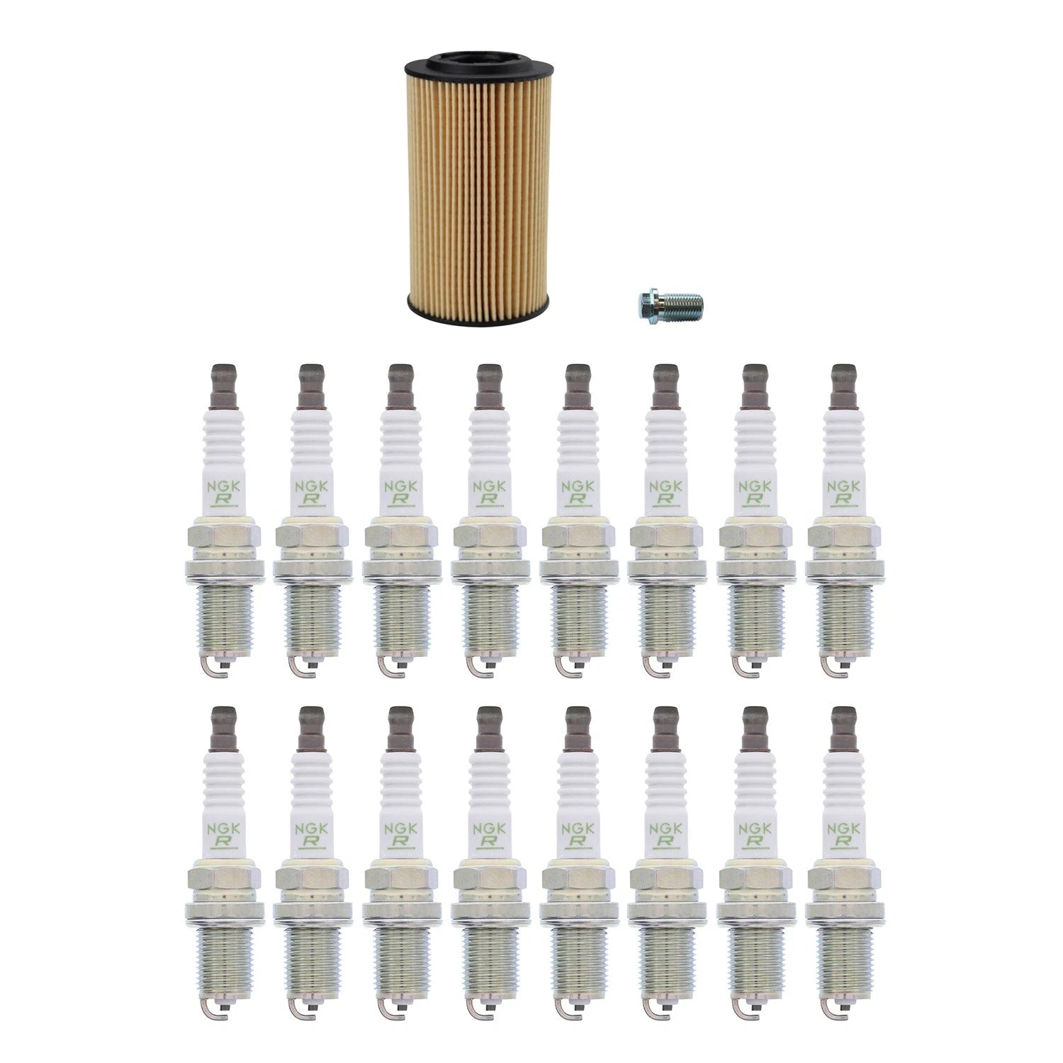 Wix Engine Oil Filter & NGK 16 V-Power Spark Plugs for W211 E500 (2003–2009)