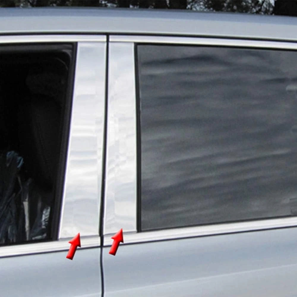 Luxury FX Stainless Steel Pillar Post Trim 4pc for Toyota Highlander (2014–2019)