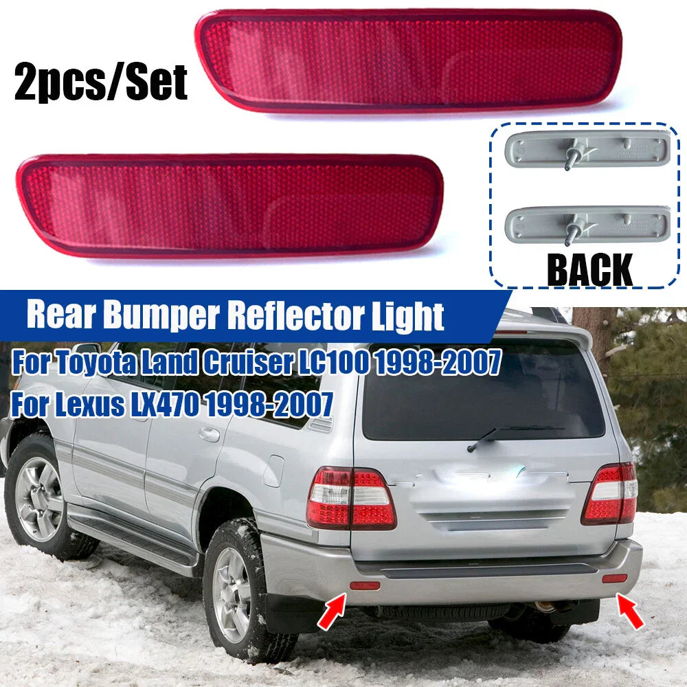 Rear Bumper Reflector Tail Light for Toyota Land Cruiser LC100 (1998–2007)
