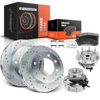 Front Drilled Brake Rotors & Pads for Chevy Silverado GMC 