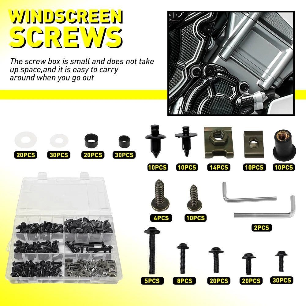 Aluminum Fairing Bolts Kit M5 M6 253pcs for Yamaha YZF R1 R6 (1998–2021)