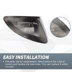 1 Pair Rearview Mirror Cover Cap Black Carbon Fiber for Audi A1 (2018–2023)